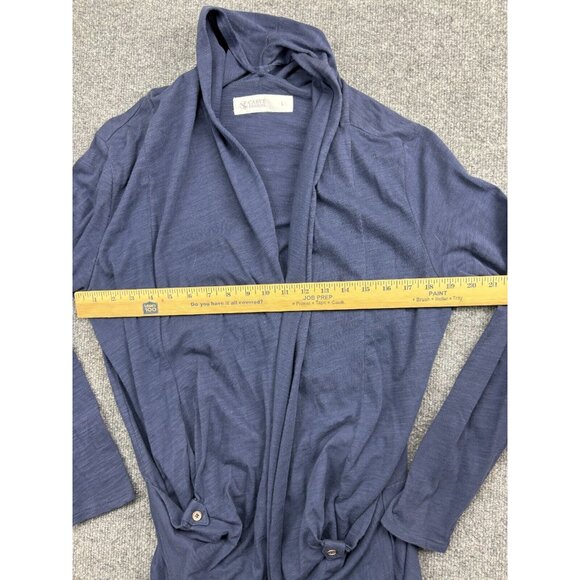 Carve Designs Cardigan Women's L Blue Pockets Open Front Lightweight Cotton - Picture 4 of 8